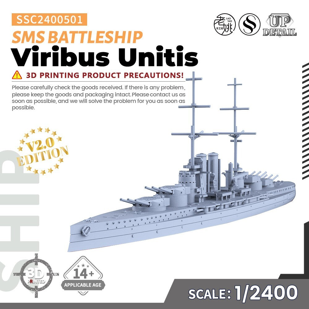 SSMODEL SSC2400501 1/2400 Military Model Kit SMS Viribus Unitis Battleship Main image