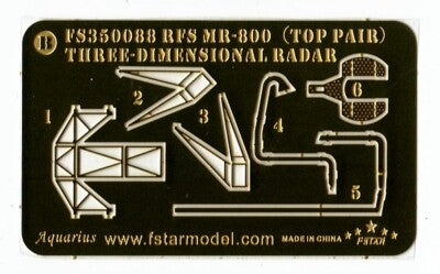 Fivestar PE 1/350 Russian Navy MR-800 (Top Pair)Three-Dimensional Radar FS350088