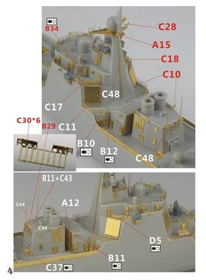 Fivestar 700177 Chinese PLAN Destroyer Type 052D Upgrade Set for Trumpeter 06732 1/700