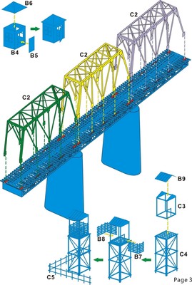 Five Star 1/700 710015S WWII Railway Bridge and Watchtower (Short pier)