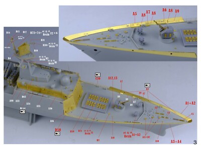 Fivestar PE 1/350 PLAN Type 054A Frigate (for Trumpeter 04543) FS352003 — detail view 5