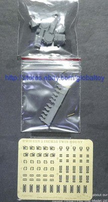 Fivestar PE 1/700 WWII USN 5inch/38 resin Twin Turrets for Destroyer FS700062