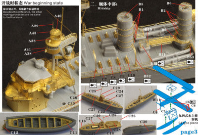 Fivestar 1/700 WWII IJN Light Cruiser Sendai for Aoshima FS710016 — detail view 4