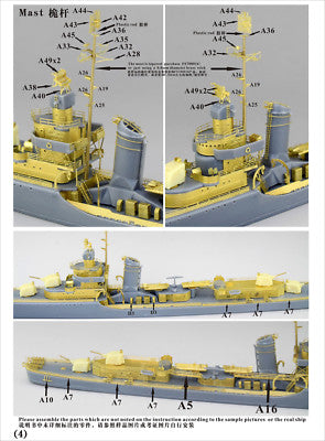Fivestar 1/700 WWII USN Sims class Destroyer for Tamiya FS700061